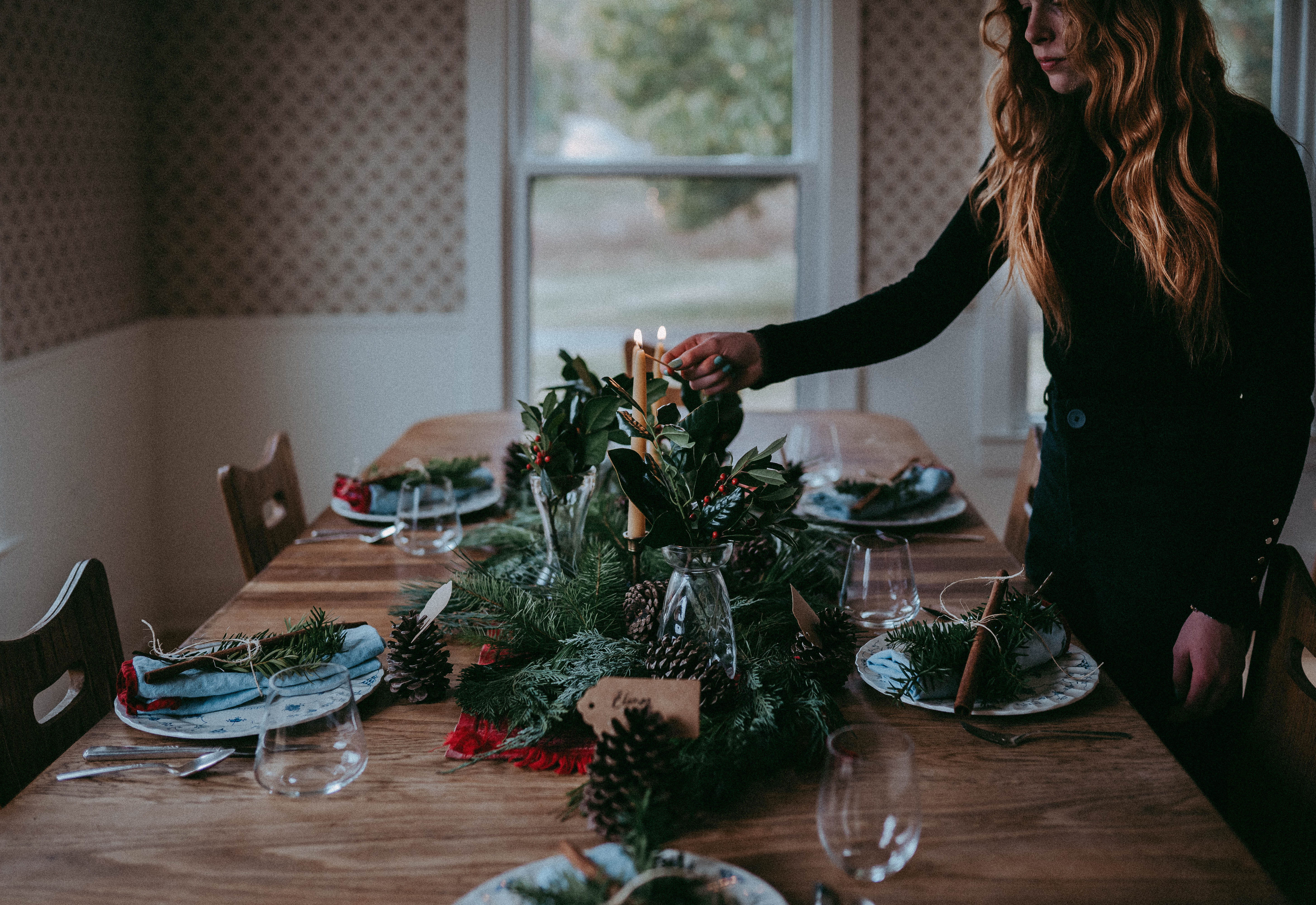 Foraged Winter Tablescape